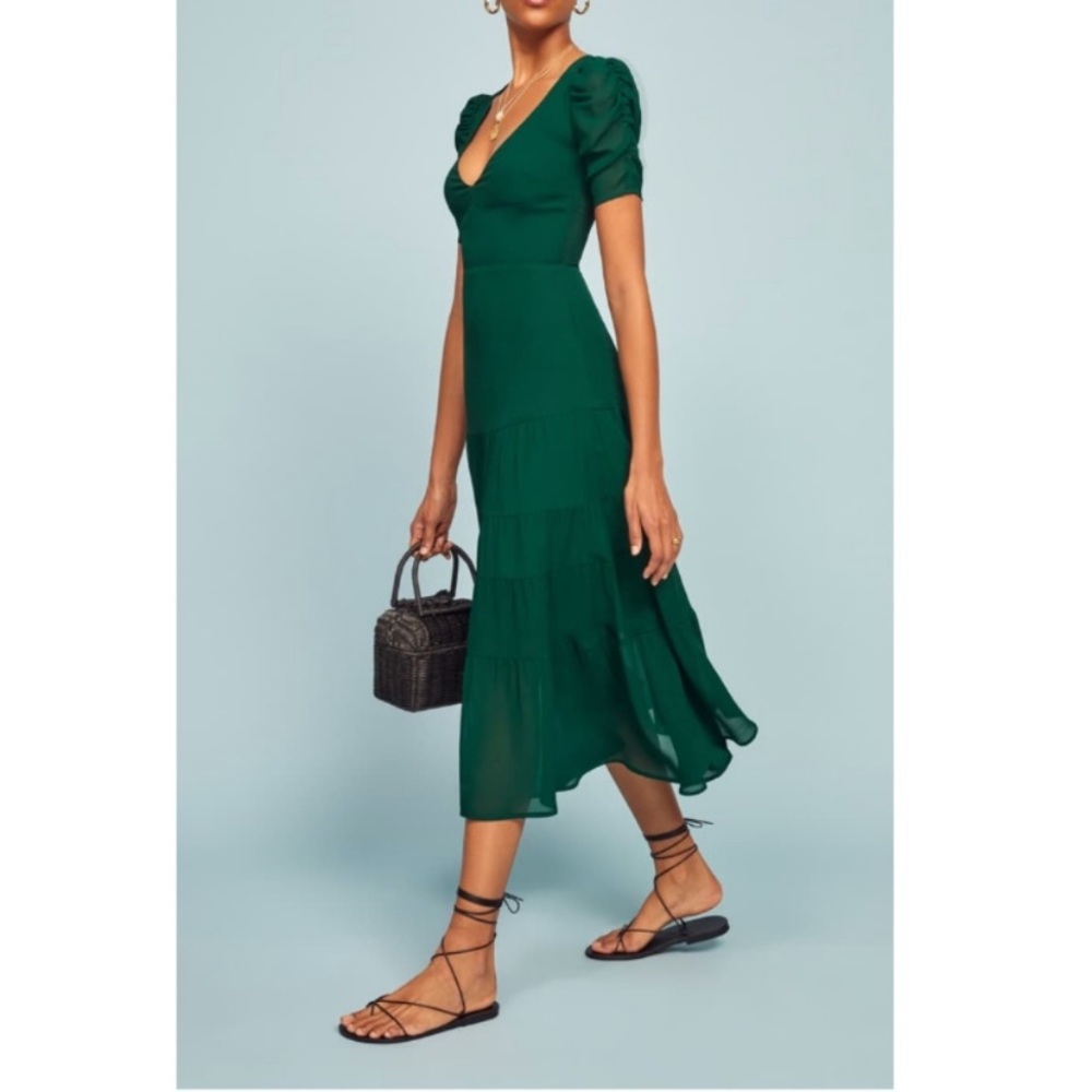 Reformation NWT size XS Cosa Dress/ Emerald